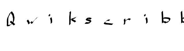 Qwikscribble Normal font preview