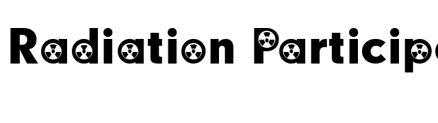 Radiation Participants font preview