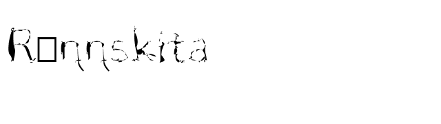 Rännskita font preview