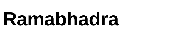 Ramabhadra font preview