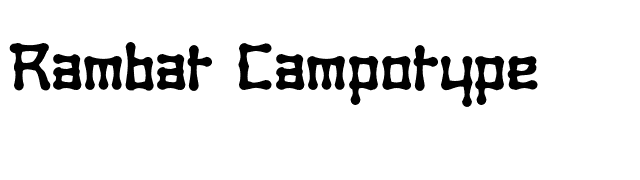 Rambat Campotype font preview