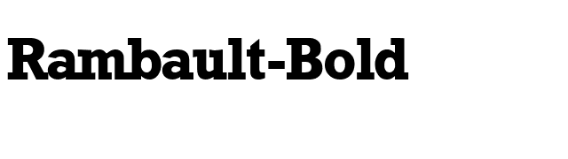 Rambault-Bold font preview