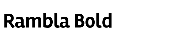 Rambla Bold font preview