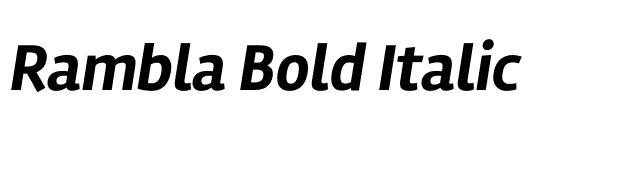 Rambla Bold Italic font preview