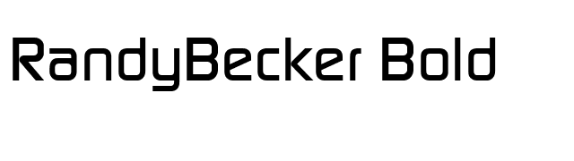 RandyBecker Bold font preview