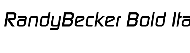 RandyBecker Bold Italic font preview