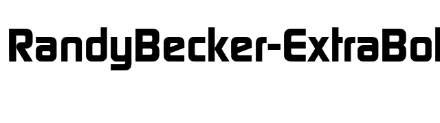 RandyBecker-ExtraBold font preview