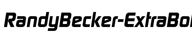 RandyBecker-ExtraBold Italic font preview