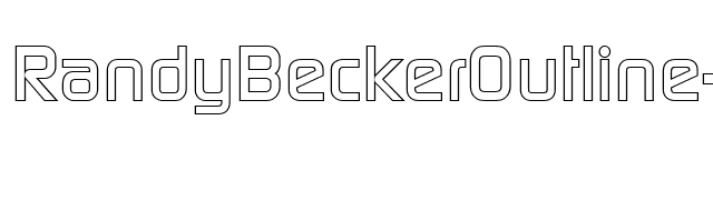 RandyBeckerOutline-Bold font preview