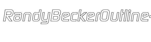 RandyBeckerOutline-BoldItalic font preview