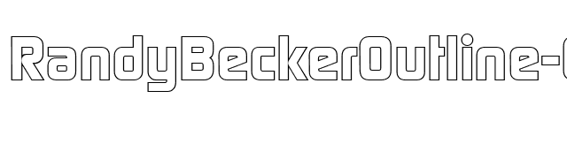 RandyBeckerOutline-ExtraBold-Regular font preview