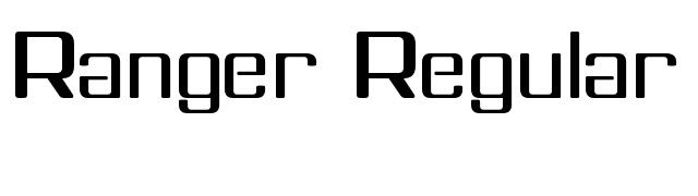 Ranger Regular font preview