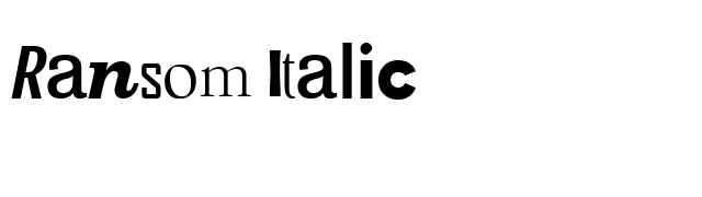 Ransom Italic font preview