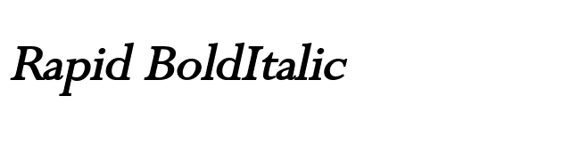 Rapid BoldItalic font preview