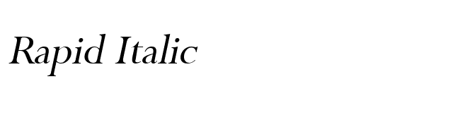 Rapid Italic font preview