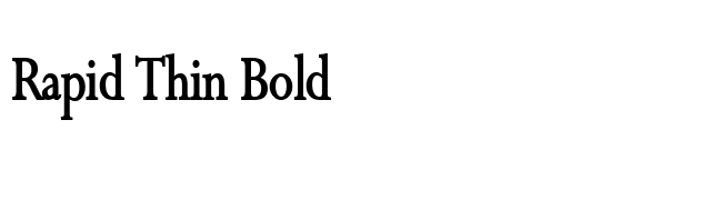 Rapid Thin Bold font preview