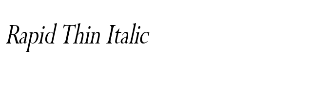 Rapid Thin Italic font preview