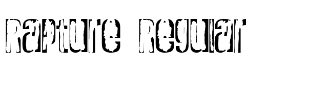 Rapture Regular font preview