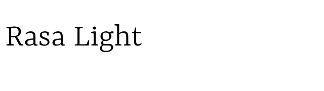 Rasa Light font preview