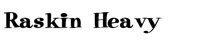 Raskin Heavy font preview