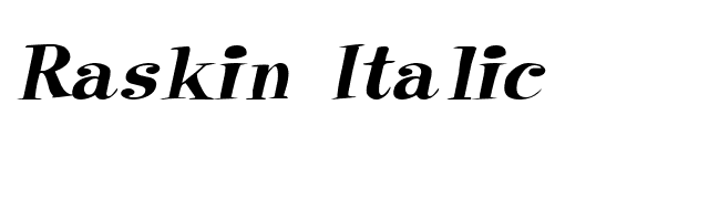 Raskin Italic font preview