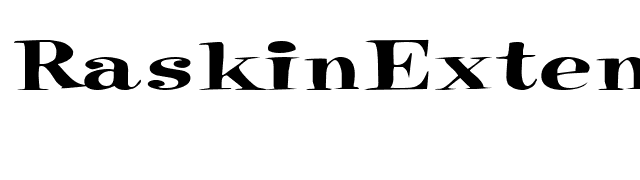 RaskinExtended font preview