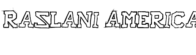 Raslani American Letters font preview