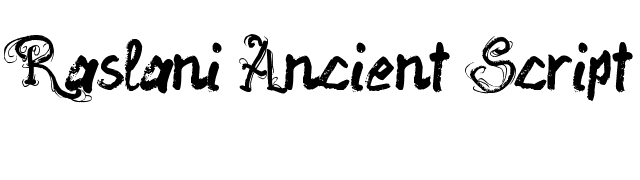 Raslani Ancient Script font preview