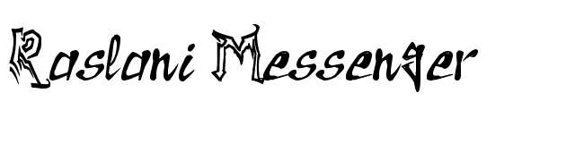 Raslani Messenger font preview