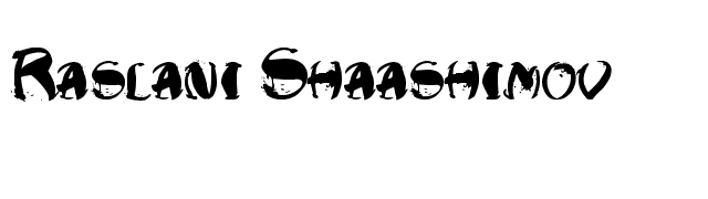 Raslani Shaashimov font preview