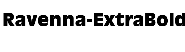 Ravenna-ExtraBold font preview