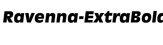 Ravenna-ExtraBoldIta font preview