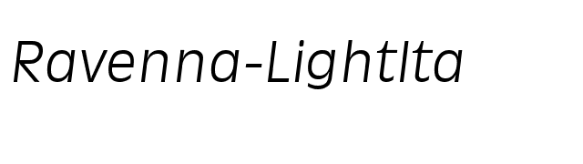 Ravenna-LightIta font preview