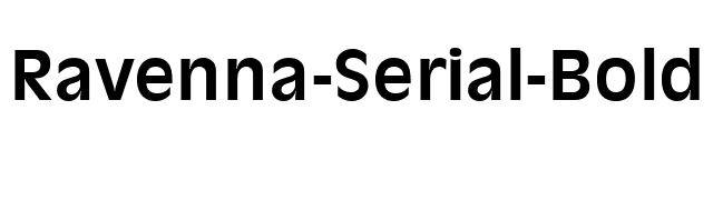 Ravenna-Serial-Bold font preview