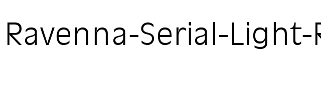 Ravenna-Serial-Light-Regular font preview