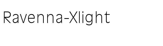 Ravenna-Xlight font preview