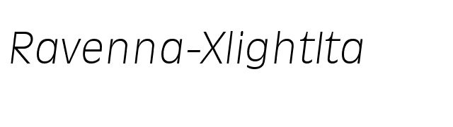 Ravenna-XlightIta font preview