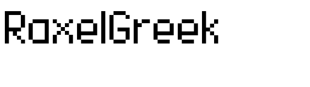 RaxelGreek font preview