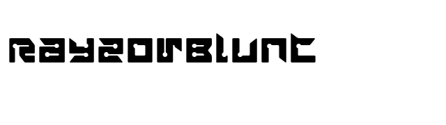 RayzorBlunt font preview