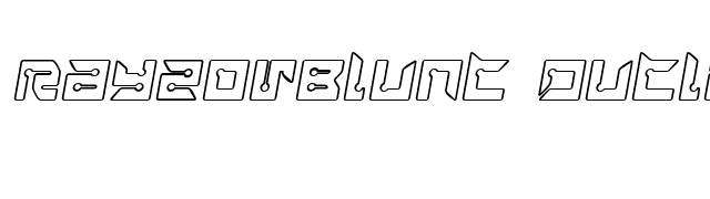 RayzorBlunt Outline Italic font preview