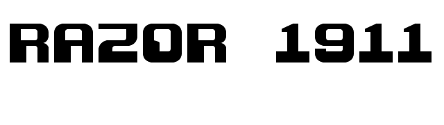 Razor 1911 font preview