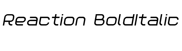 Reaction BoldItalic font preview