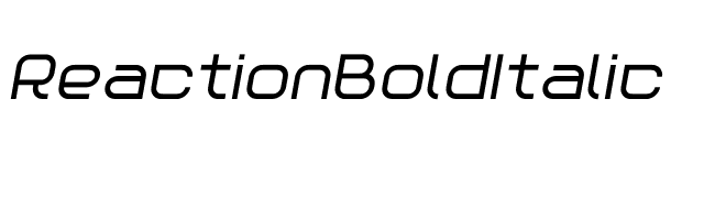 ReactionBoldItalic font preview