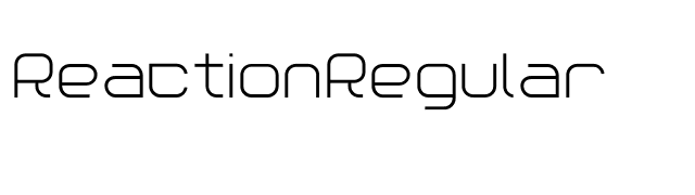 ReactionRegular font preview