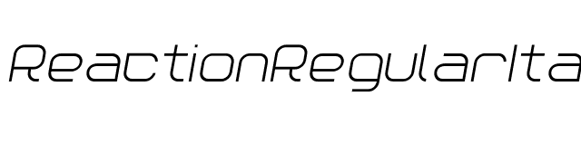 ReactionRegularItalic font preview