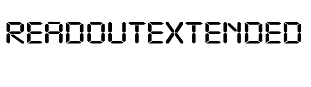 ReadoutExtended font preview