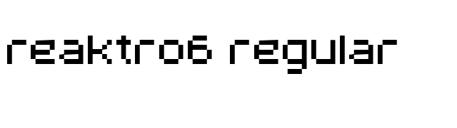 reaktro6 regular font preview