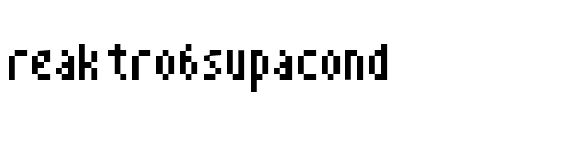 reaktro6supacond font preview