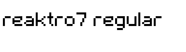 reaktro7 regular font preview