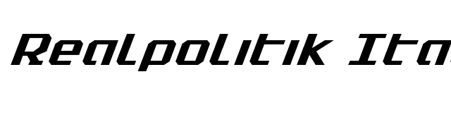 Realpolitik Italic font preview